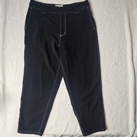 Urban Outfitter’s Pants 32 Men’s Black white stitching accent trousers work pant - Picture 1 of 10